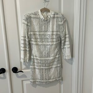 Lulus white dress with sequins